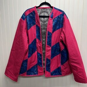 Handmade reversible quilt jacket